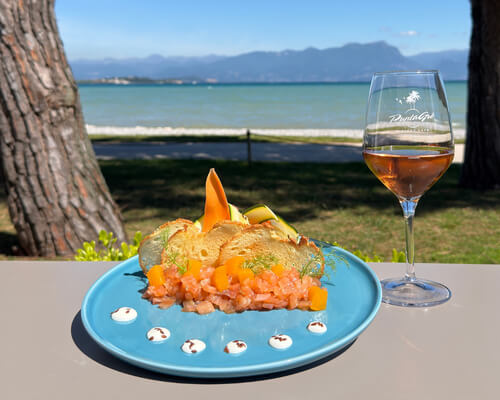 La tartare aurora al Punta Grò Bistrot, Sirmione